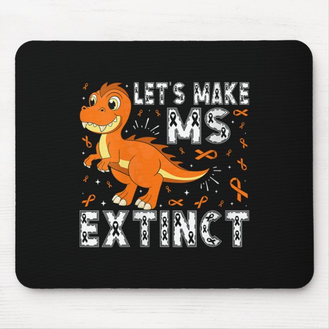 Womens Let’s Make Ms Extinct Dinosaur Awareness V- Mouse Pad (Front)