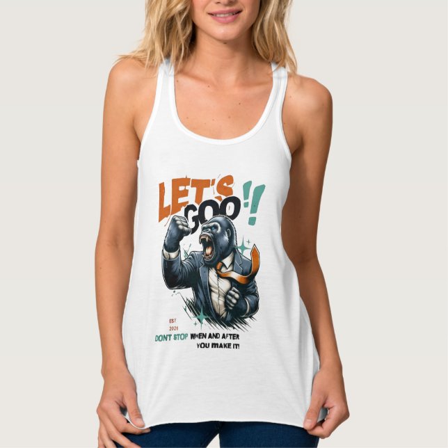 WOMEN'S LET'S GOO LESSONS LEARN TANK TOP  (Front)