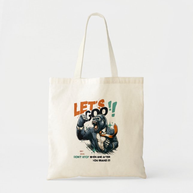 WOMEN'S LET'S GOO LESSONS LEARN TOTE BAG  (Front)