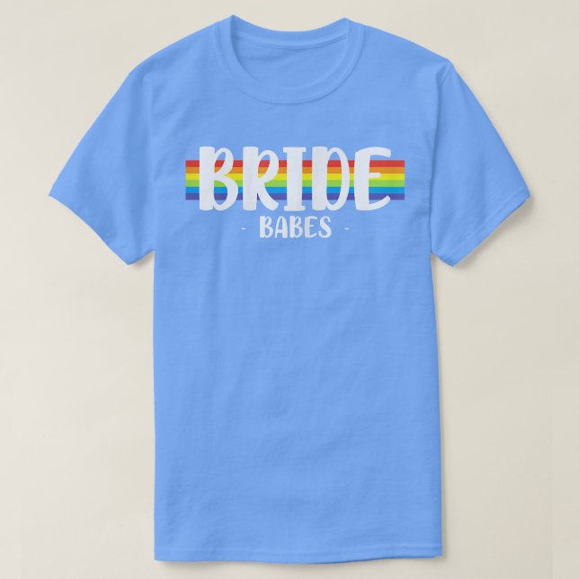 Womens LGBT Wedding Gay Marriage Brides Bride Babe T-Shirt (Design Front)