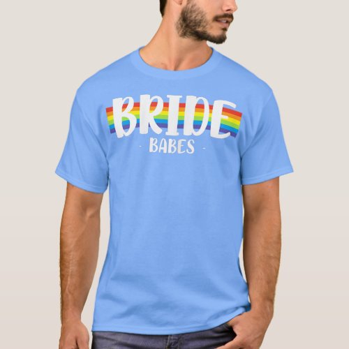 Womens LGBT Wedding Gay Marriage Brides Bride Babe T_Shirt