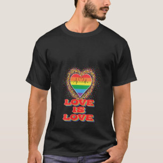 Womens LGBTQ Love Is Love Gay Pride LGBT Ally Rain T-Shirt