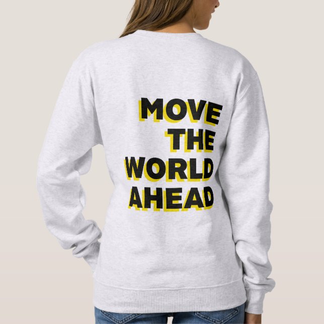 Women's light heather sweatshirt - Move the world (Back)