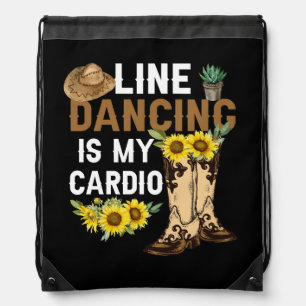 Womens Line Dancing Is My Cardio Dancer Country Mu Drawstring Bag
