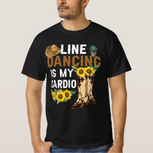 Womens Line Dancing Is My Cardio Dancer Country Mu T-Shirt