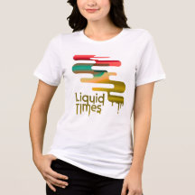 Women's "Liquid Times" Abstract Melting Graphic Te