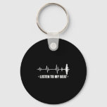 Womens Listen To My Beat Plane Heartbeat Rhythm Li Keychain