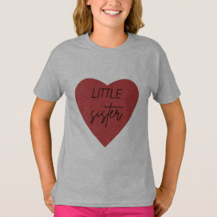 Women's Little Sister Red Heart Tee