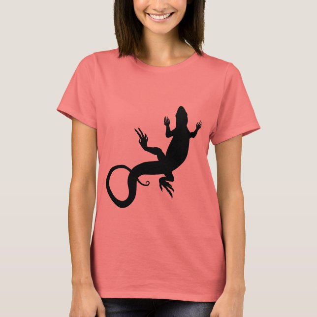 Women's Lizard T-shirt Organic Lady's Lizard Shirt (Front)