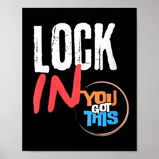 Womens Lock In You Got This Teacher Testing Motiva Poster (Front)