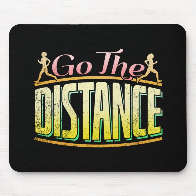 Womens Long Distance Running - Marathon Runner Mouse Pad (Front)