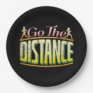 Womens Long Distance Running - Marathon Runner Paper Plates