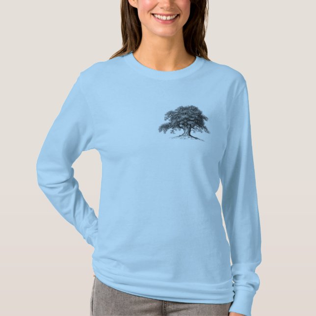 Women's long sleeve Oak Tree T-shirt (Front)