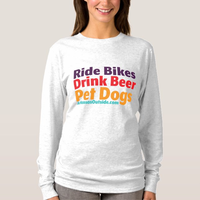 Women's Long Sleeve T - Bikes-Beer-Dogs T-Shirt (Front)
