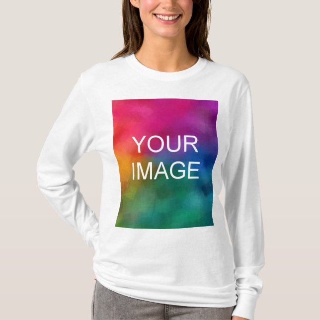 Womens Long Sleeve T Shirts Custom Top Template (Front)