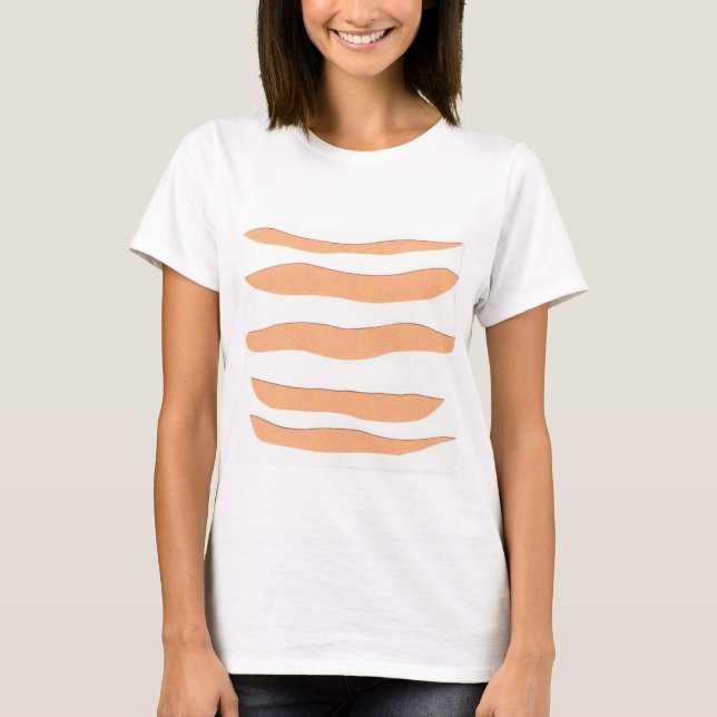 Women's Long-sleeve Tee with Stripes (Front)