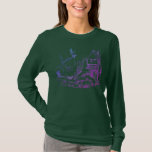 Women&#39;s Longsleeve &quot;elf Manor&quot; Color Printed Fancy T-shirt at Zazzle