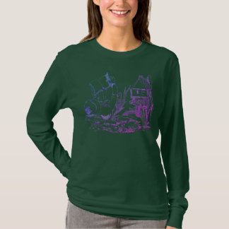 Women's Longsleeve "Elf Manor" Color Printed Fancy T-Shirt