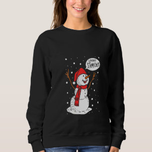 Womens Look Stem Cells Snowman  Biology Student Ch Sweatshirt