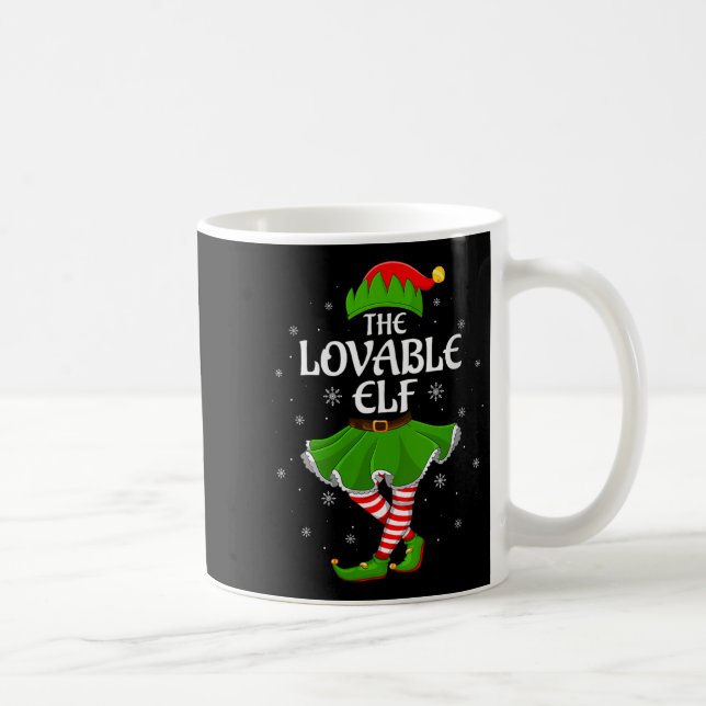 Womens Lovable Elf Christmas Family Girls Women El Coffee Mug (Right)