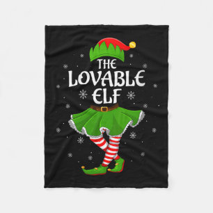 Womens Lovable Elf Christmas Family Girls Women El Fleece Blanket