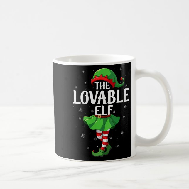 Womens Lovable Elf Christmas Girls Women Elf Squad Coffee Mug (Right)