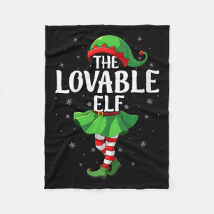 Womens Lovable Elf Christmas Girls Women Elf Squad Fleece Blanket