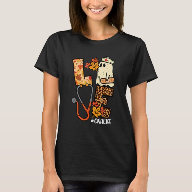Womens Love CNA Life Nurse Messy hair Healthcare T-Shirt (Front)