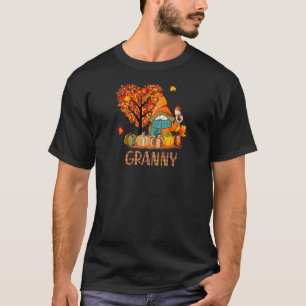 Womens Love Fall Gnomes Granny Halloween Pumpki Gr T-Shirt
