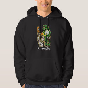 Womens Love Glamma Life Gnome Funny St Patrick S D Hoodie