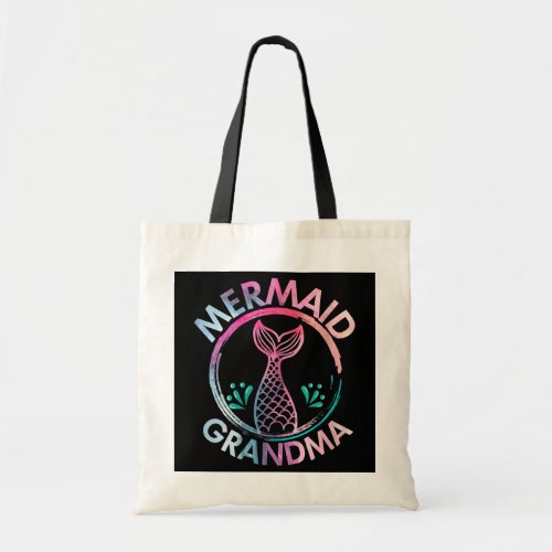 Womens Love Grandma Mother Fantasy Cute Mermaid Tote Bag