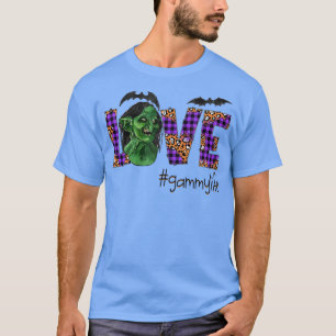 Womens Love halloween scary art Gammy autumn gift T-Shirt