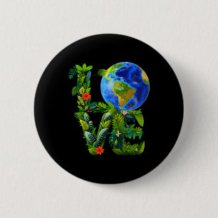 Womens Love On Earth Day Heal The Planet Save Button