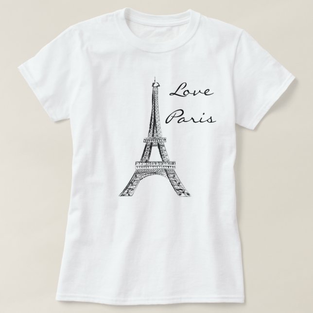 Womens Love Paris T-Shirt (Design Front)