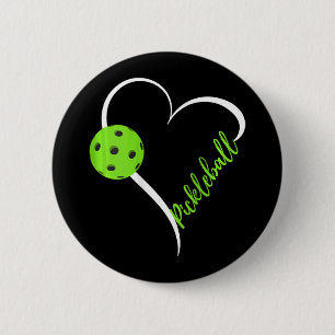Womens Love Pickleball - Cute Pickleball Match Button