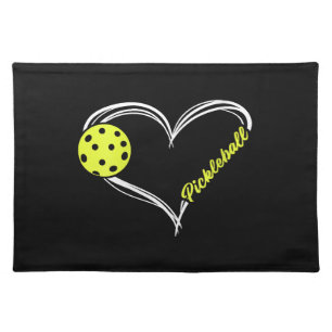 Womens Love Pickleball - cute pickleball match, I Cloth Placemat