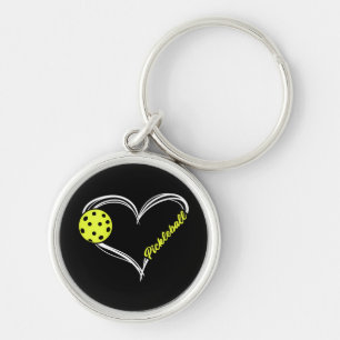 Womens Love Pickleball - cute pickleball match, I Keychain