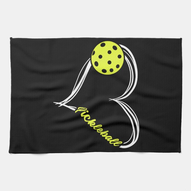 Womens Love Pickleball - cute pickleball match, I  Kitchen Towel (Horizontal)