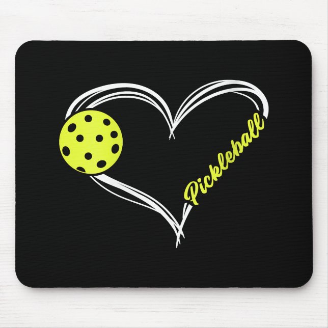 Womens Love Pickleball - cute pickleball match, I  Mouse Pad (Front)