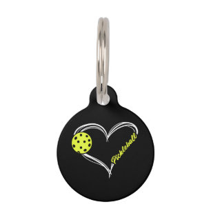 Womens Love Pickleball - cute pickleball match, I  Pet ID Tag