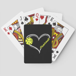 Womens Love Pickleball - cute pickleball match, I  Poker Cards