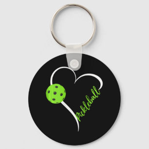 Womens Love Pickleball - Cute Pickleball Match  Keychain