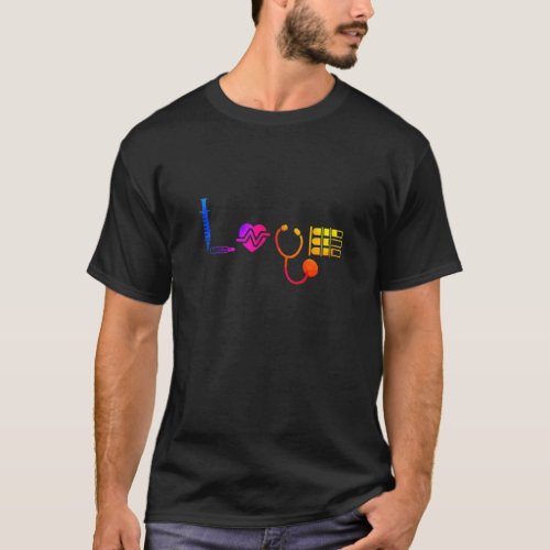 Womens Love Scrub Life Tie Dye RN Nurse  Nursing S T-Shirt