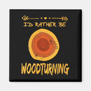 Womens Love Spending Time Woodturning Humor Retro Magnet