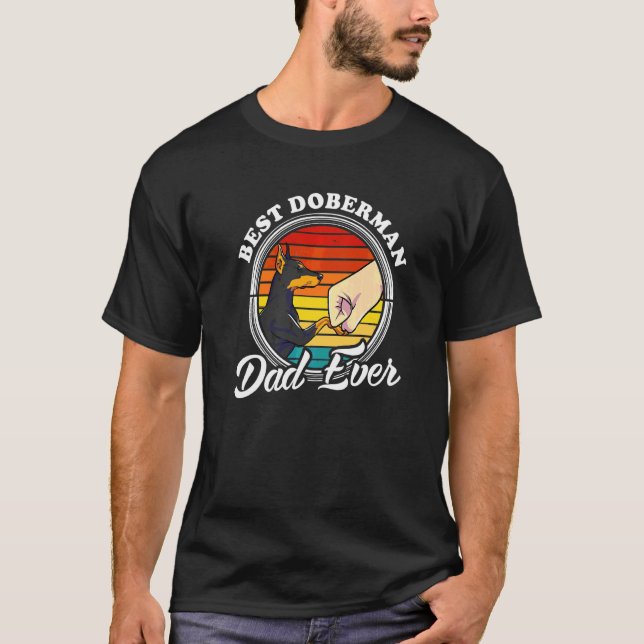 Womens Lovely Dog Holder Dog Lover Best Doberman D T-Shirt (Front)
