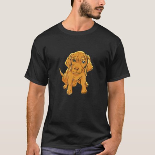 Womens Lovely Dog Holder Dog Lover Vizsla Puppy T_Shirt