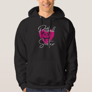 Womens Lovely Dog Holder Dog  Pitbull Sister Hoodie