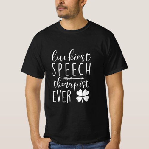 Womens Luckiest Speech Therapist Ever St Patricks  T_Shirt