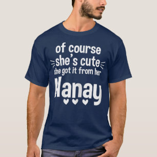 Womens Lucky to be the best nanay ever grandmother T-Shirt