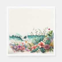 Women's Luncheon Tropical Paper Napkin